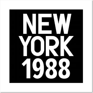 Iconic New York Birth Year Series: Timeless Typography - New York 1988 Posters and Art